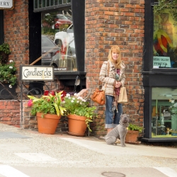 Deana and Bella shopping Carmel